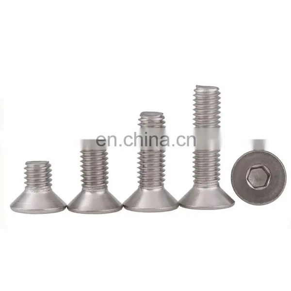 China Fastener Manufacturer Flat Csk Head Hex Socket Bolts 12.9 Black Bolts and Nuts photo-2