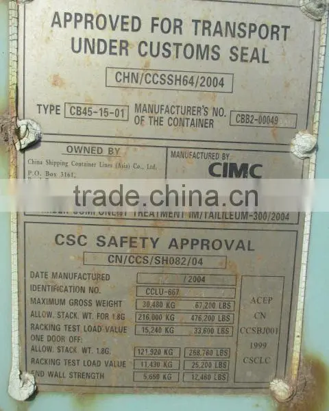 Used Shipping Container 20gp 40gp 40hc for Sale photo-6