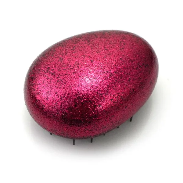 Wholesale Bling Egg Shaped Mini Detangling Plastic Hair Brush