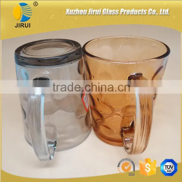 300ml Colourful Glass Cup With Handling for Drinking photo-2