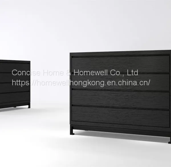 Concise Home product DH1524 modern 4 drawer cabinet buffet sideboard
