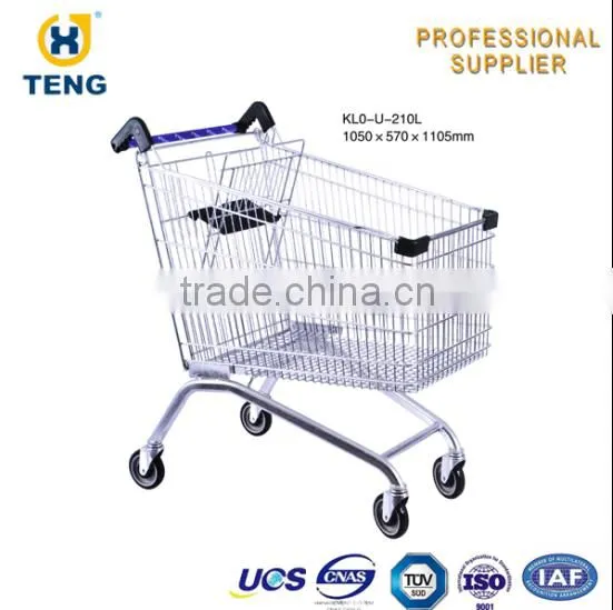 EU Style 180L Unfolding Mesh Supermarket Rolley photo-5