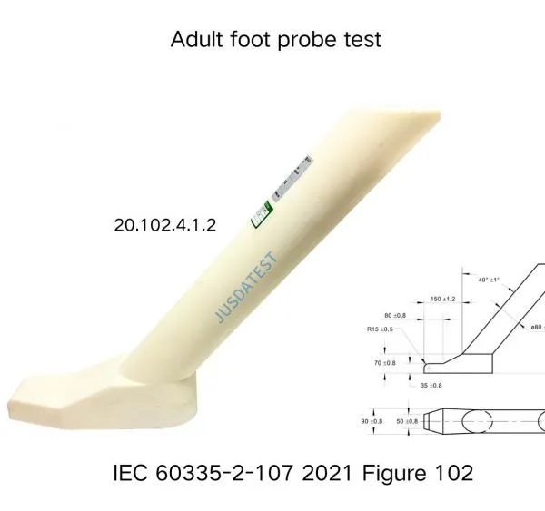 Foot Probe for Standing Child of IEC 60335-2-107 2021 Figure 107 photo-3
