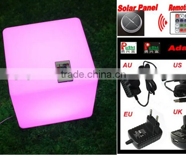 12"Solar LED Light Decotative Cube With Remote Control YXF-3030S photo-2
