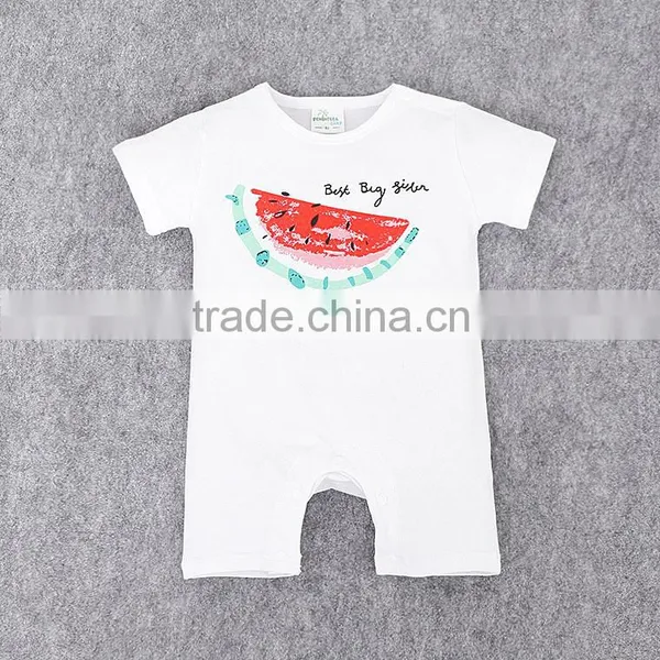 New High Quality Plain Baby Romper Watermelon Printed Short Sleeve Summer Baby Romper Toddlers Romper Suit photo-2