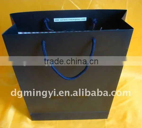 Luxury Black Paper Shopping Bag, Customer Design Packaging Bags photo-2