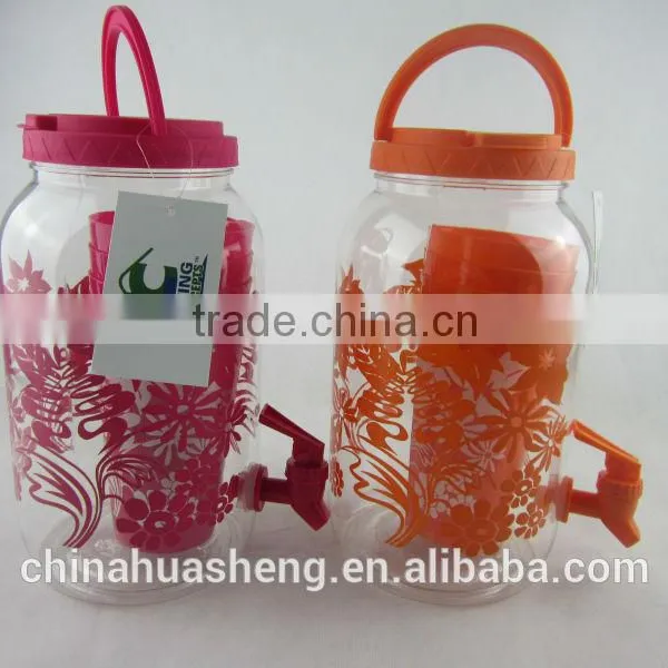 BPA Free Beverage Dispenser, PET Juice Jar, Plastic Sun Tea Jar,water Container Custom Logo photo-4