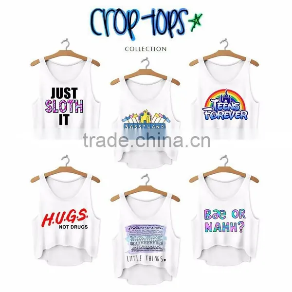Factory Direct Ready Stock Wholesale Fashion Plus Size Blue LOVE Cotton Tank Top for Fashion Girls Wear photo-5