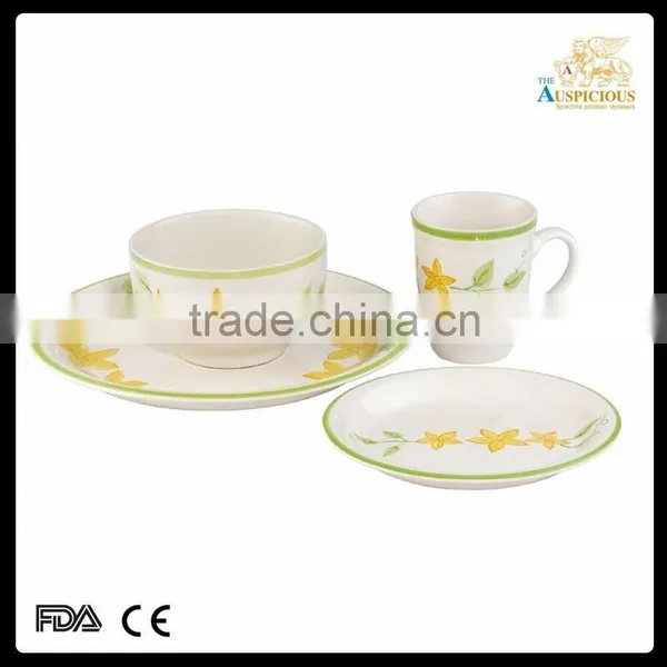 16pcs Stoneware Hand-printed Dinner Set New Design