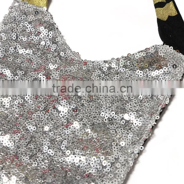 2016Latest Design Wholesale Children's Boutique Clothing Soft Cotton Sequin Grenadine Baby Girls Romper photo-3