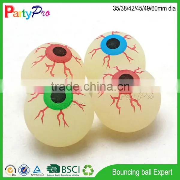Promotional Toy 2015 Eco-friendly Products 42 45 49 60mm Diameter Rubber Ball With Flashing Light Ball Toy photo-2