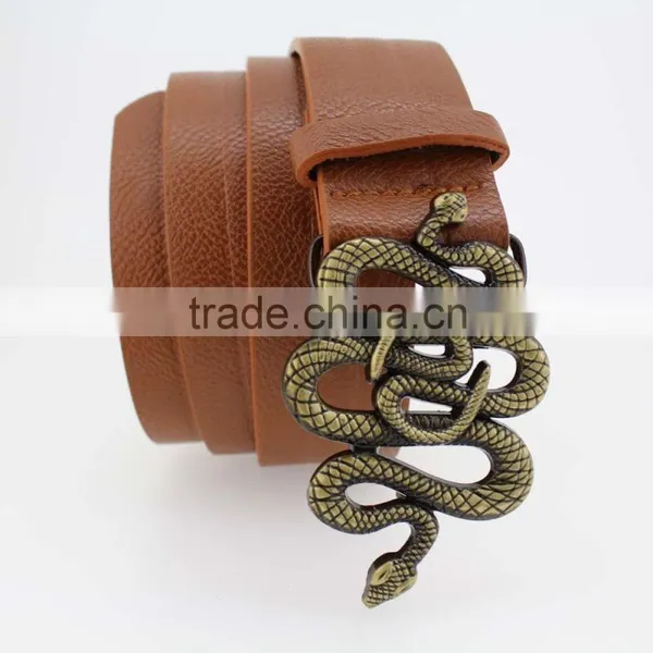 2015 Vintage Style pu Casual Belt for Women With Snake Shape Buckles in Yiwu photo-3