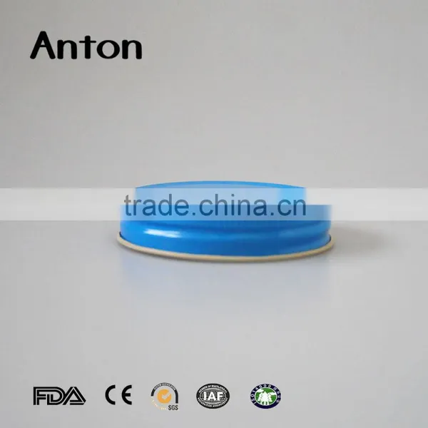Custom Metal Cap Light Blue Tinplate Caps for Glass Jar photo-3
