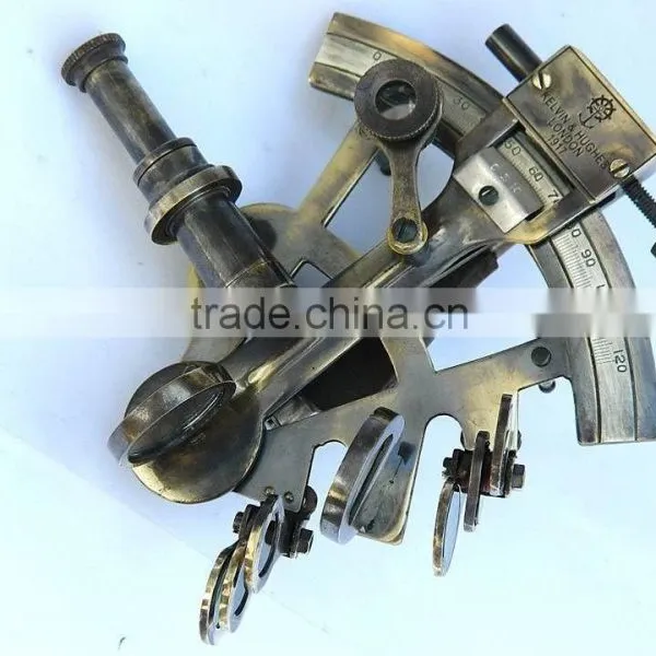 Antique Nautical Brass Vintage Sextant- Promotional Gift Sextant 1037 photo-5