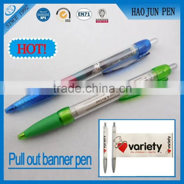 Hot Sales Banner Roller Ball Pen With Paper Inside,Adversting Banner Plastic Banner Roller Pen photo-3