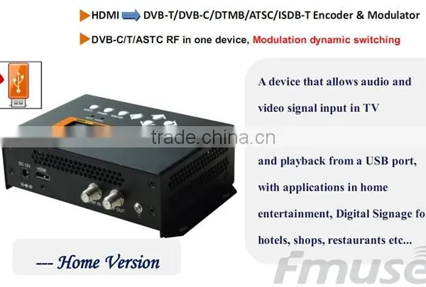 FUTV4656H DVB-T/DVB-C(QAM)/ATSC MPEG-4 AVC/H.264 HD Encoder Modulator (Tuner,HDMI In; RF Out) With USB Record/Save/Playback/Upgr photo-5