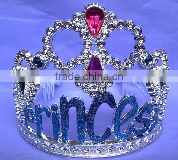 2016 Fashion Metallic Silver Beautiful Princess Plastic Tiara and Crown photo-5