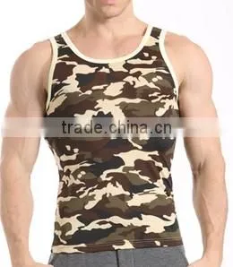 2015 Mens knitted camo printed vest with quick dry and moisture transfer function