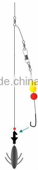 Surfcasting Rig Pulley Float Rig Two Trace Blue & Yellow Floats photo-6