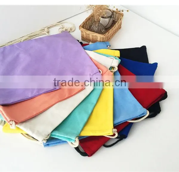 Colorful Canvas Drawstring Travel Bag School Bag photo-3