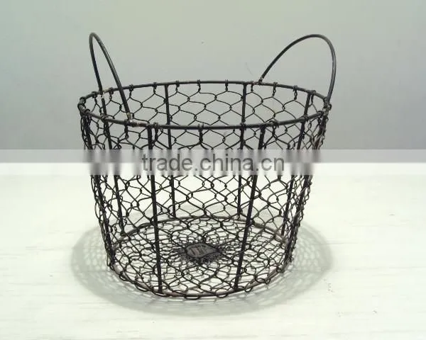 Powder Coated Iron Wire Egg Basket