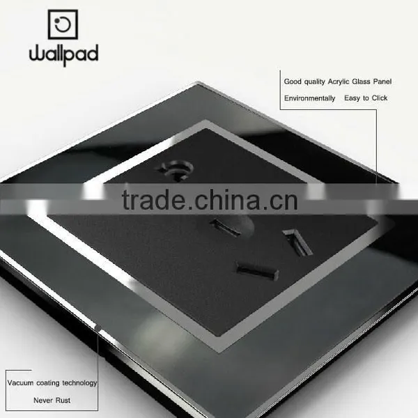 China Supplier OEM Wallpad Black Waterproof Acrylic Glass 110~250V Electrical 5 Pin Triple Austrilia Power Wall Socket 220V photo-4