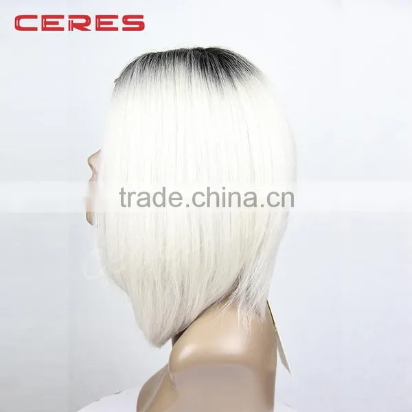 2016 New Fashion Heat Resistant Hair Ombre Lace Front Wig Bob Style photo-4