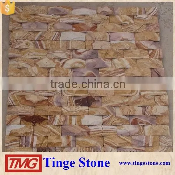 Rainbow Sandstone Mosaic,sandstone Flooring Tiles photo-3