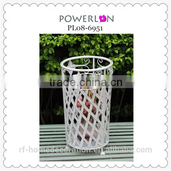 2016 New Design Iron Antique White Square Umbrella Bucket Holder photo-2