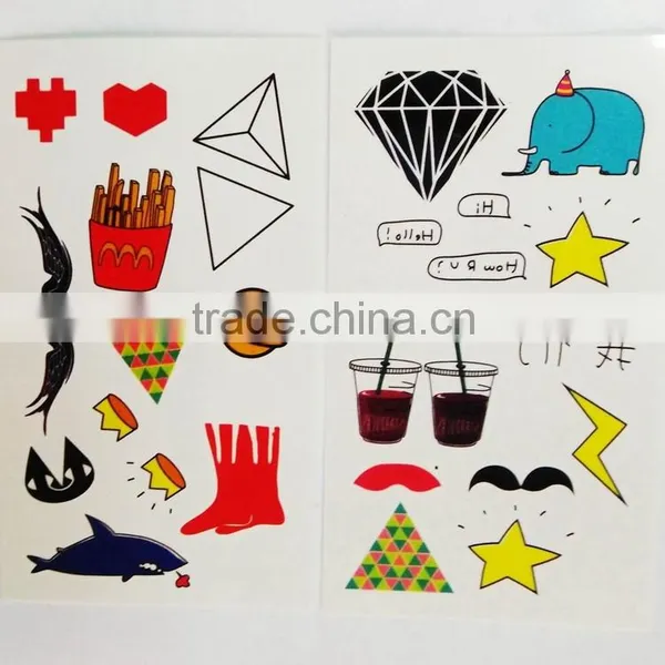 Custom Small Size Cute Cartoon Tattoo Waterproof Tattoo Sticker photo-3