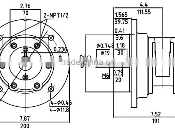 HX6AM Air Motor Flange Mounting Gast Model 6AM-ARV-54 Vane Type Air Motor photo-6