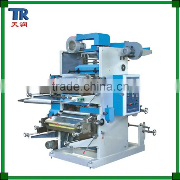 High Speed HDPE LDPE PE Nylon Poly Plastic Film 2 Color Flexo Printing Machine, Paper Printing Machine Price