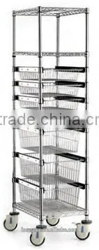 Hospital Sliding Basket Storage System Trolley photo-3