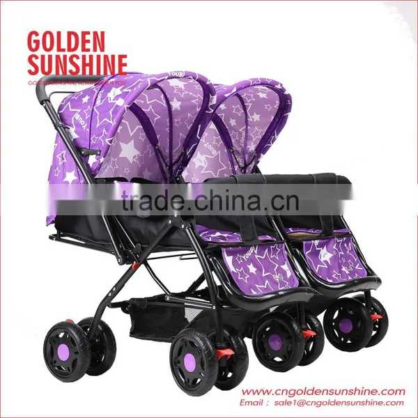 Twins Baby Stroller/Baby Pushchair/Baby Pram/Baby Carriage For Sit And Lay photo-3