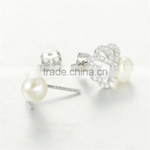 Freshwater Pearl Jewelry,Latest Design of Pearl Earrings for Women FE279 photo-4