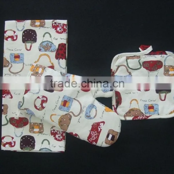 Printed Cotton Kitchen Glove /oven Mitten photo-2