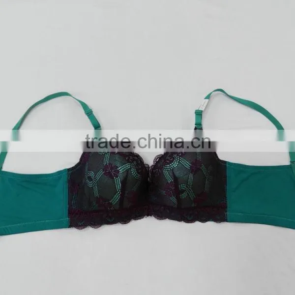 Free Sample Push Up Thick Pad Very Sexy Floral Lace Bra photo-3