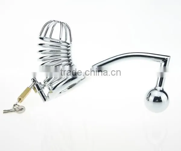 Sex Product For Men Penis Lock Ring Fittings Locking Jewelry Armoire Retractable Steel Cable Lock photo-3