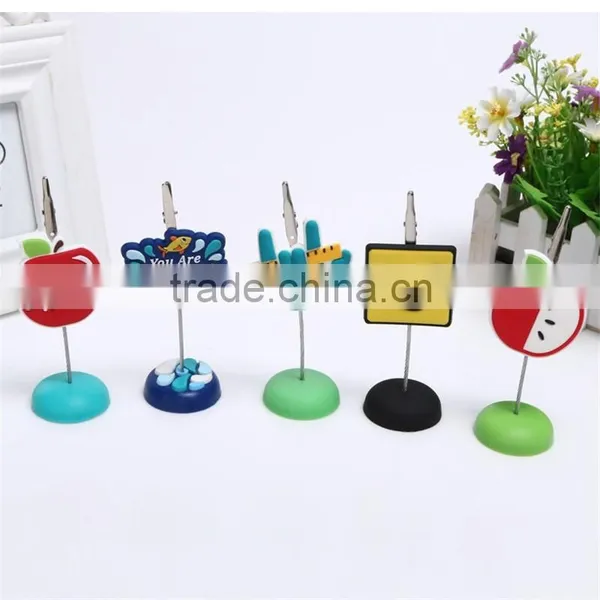 PVC Fruit Shape Memo Card Clip, Card Clip With Holder for Promotion photo-2
