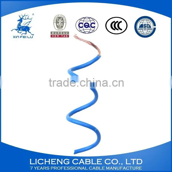 PVC Building Flexible Electric Wire Blue House Wiring 10mm2 photo-2