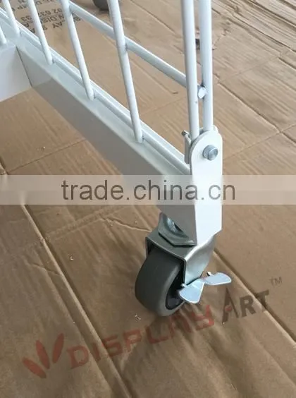 Custom White Metal Gridwall Panel Floor Display photo-4