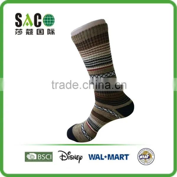 Colorized Cross Stripe Jacquard Man Socks