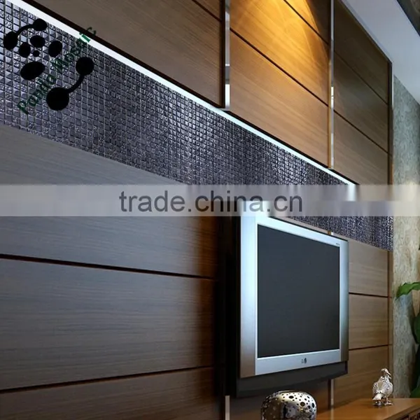 SMP14 Waterproof Mosaic Interior House Mosaic Black Electroplate Glass Mosaic photo-5