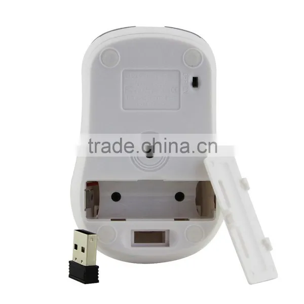 White Gaming Mouse Slim 2.4G Wireless Mouse With USB Receiver photo-2