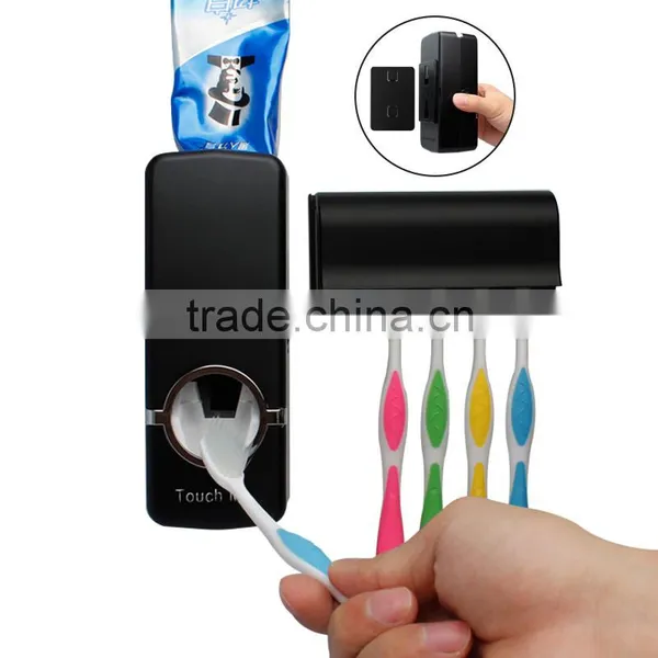 Touch me Automatic Toothpaste Dispenser With Tooth Brush Holders 5 Pieces photo-2