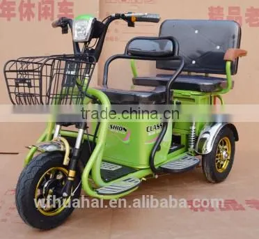 48V 500W 20AH Lead Acid Battery Passenger Seat Mini 3 Wheel Electric Tricycle Scooter photo-2
