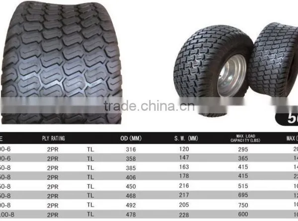 16x6.50-8 Lawn Tractor Wheel Lawn Garden Tire Lawn Mower Wheel photo-2
