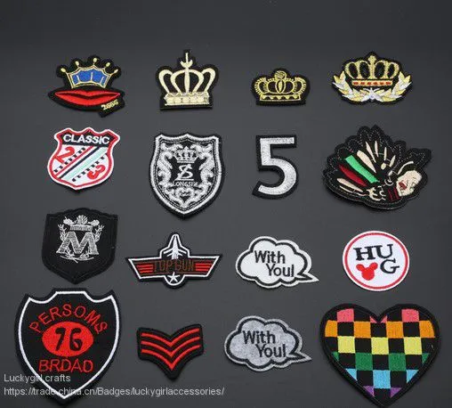Patch logo embroidered badge clothes iron patch badge custom decals hand embroidery designs