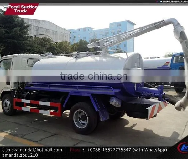 Dongfeng 4*2 95hp Small 4000-5000 Liter Vacuum Tank Truck Vacuum Truck Sale Vacuum Tankers for Sale photo-5