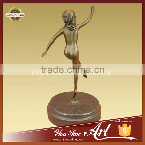 Nude Dancing Girl Bronze Sculpture photo-2